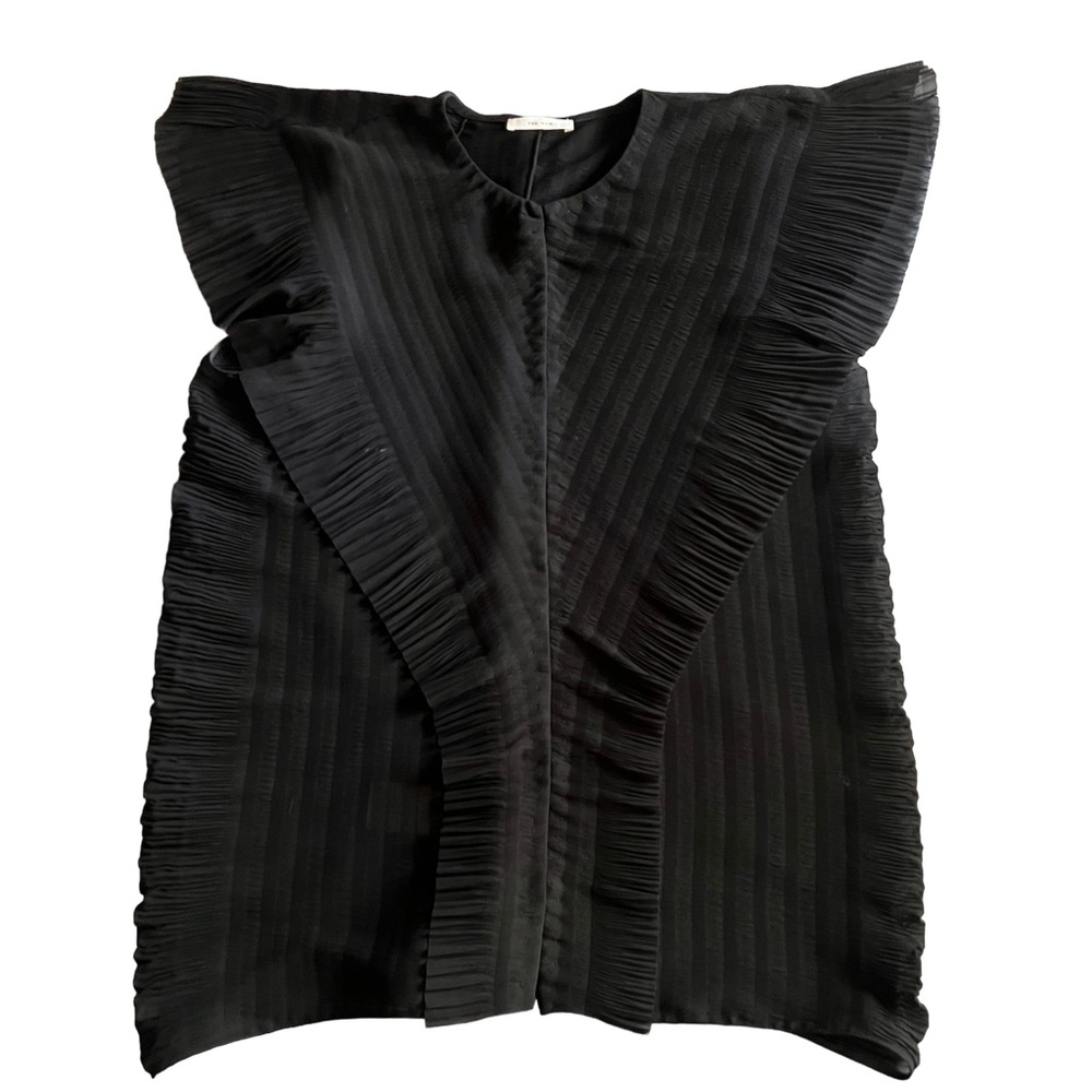 THE ROW Sheer Pleated Blouse
